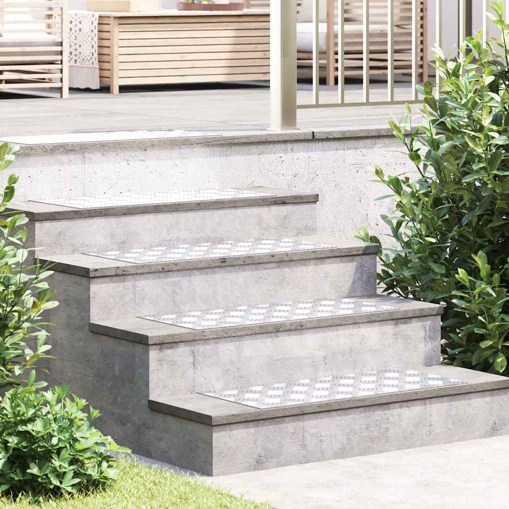 Treppe Tritt 2 stk. 70 x 30 cm Silber Aluminium Rechtwinklig