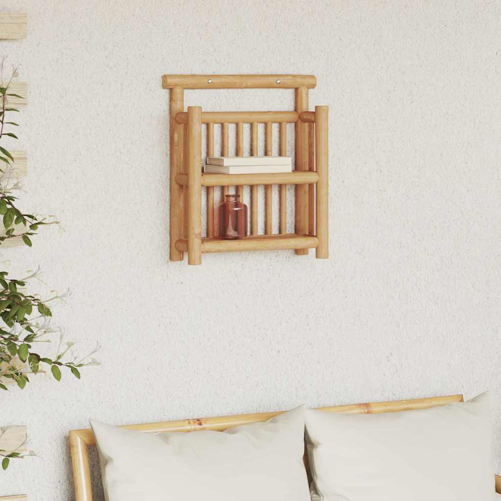 Wandregal Wandhalterung Natur 40 x 13 x 44 cm Bambus