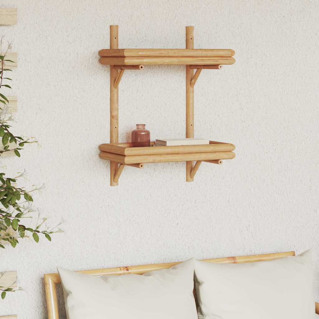 Wandregal Wandhalterung Braun 39 x 26 x 60 cm Bambus