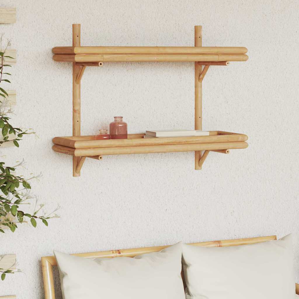 Wandregal Wandhalterung Braun 75 x 26 x 60 cm Bambus