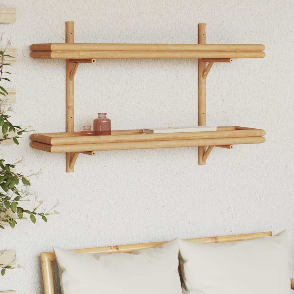 Wandregal Wandhalterung Braun 100 x 26 x 60 cm Bambus