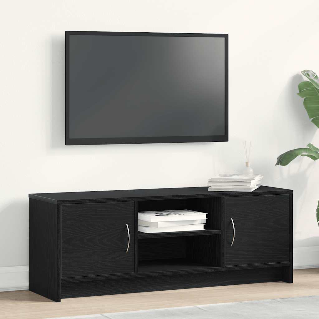TV-Schrank Eiche schwarz 102x30x37,5 cm Holzwerkstoff