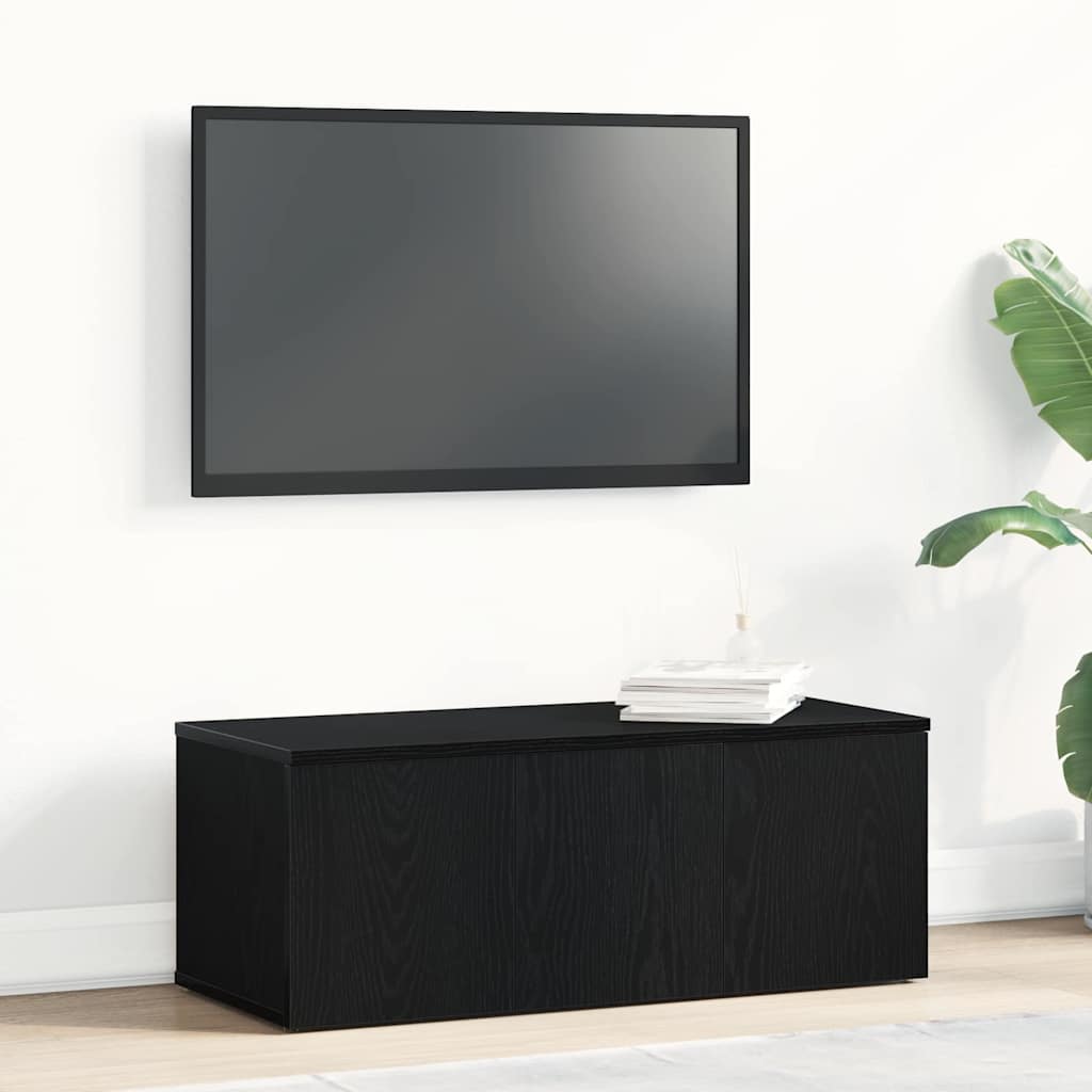 TV-Schränk 80x34x30 cm Schwarz Eichen-Optik Holzwerkstoff