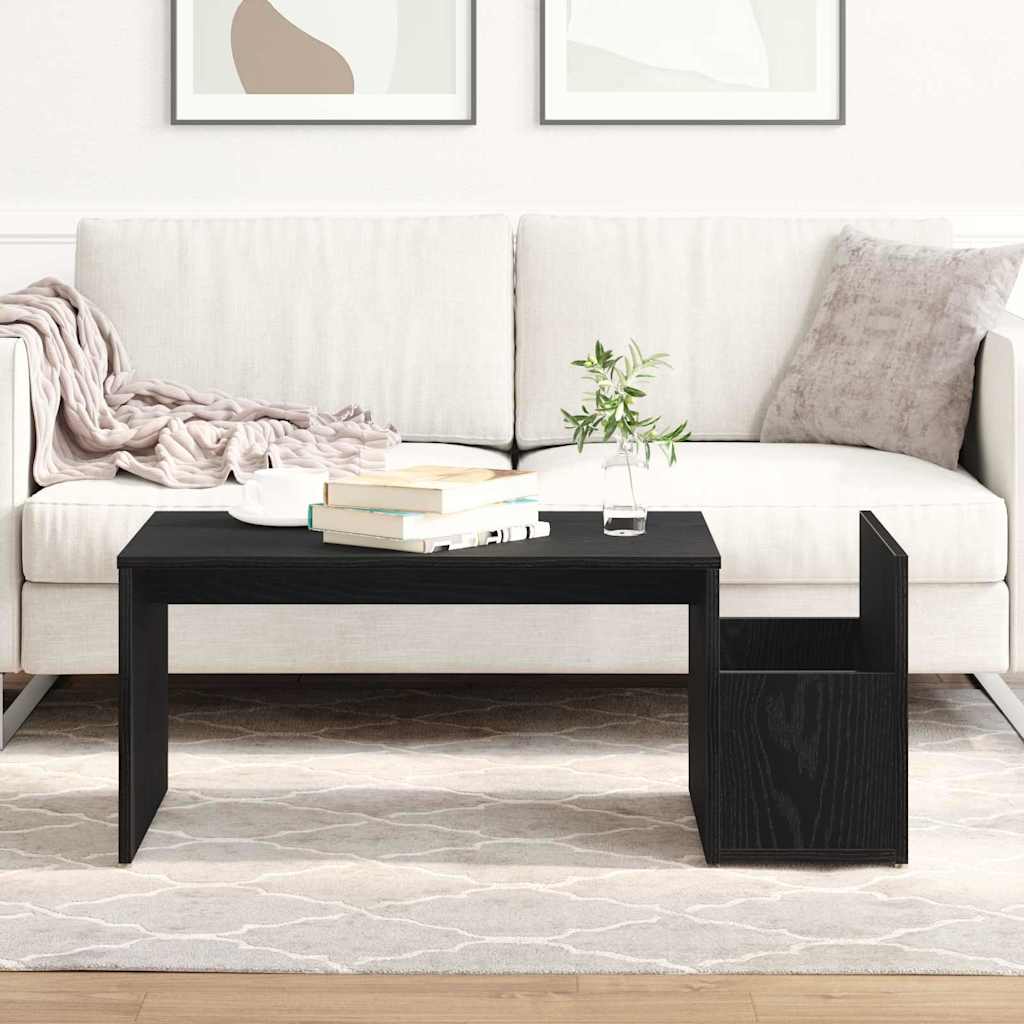 Couchtisch Schwarz Eichen-Optik 90 x 45 x 35 cm Holzwerkstoff