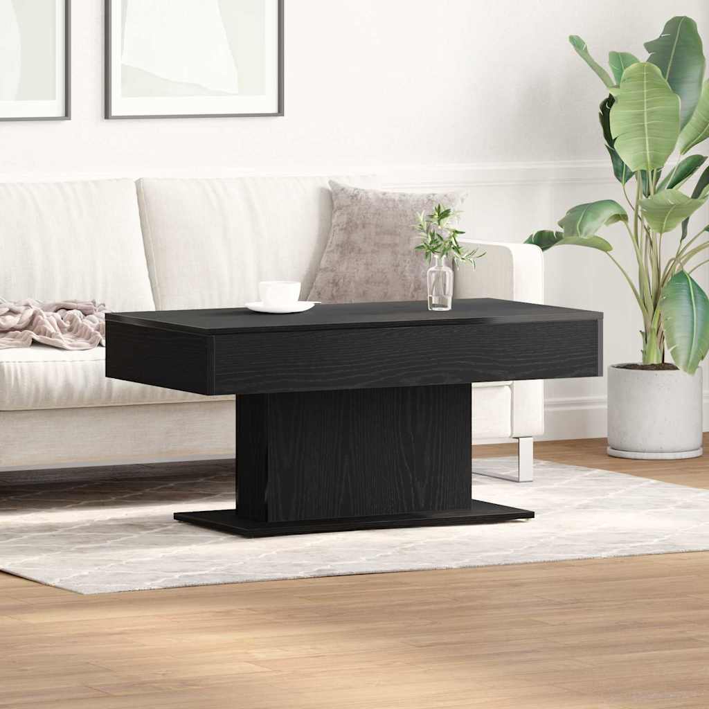 Couchtisch Schwarz Eichen-Optik 96 x 50 x 45 cm Holzwerkstoff