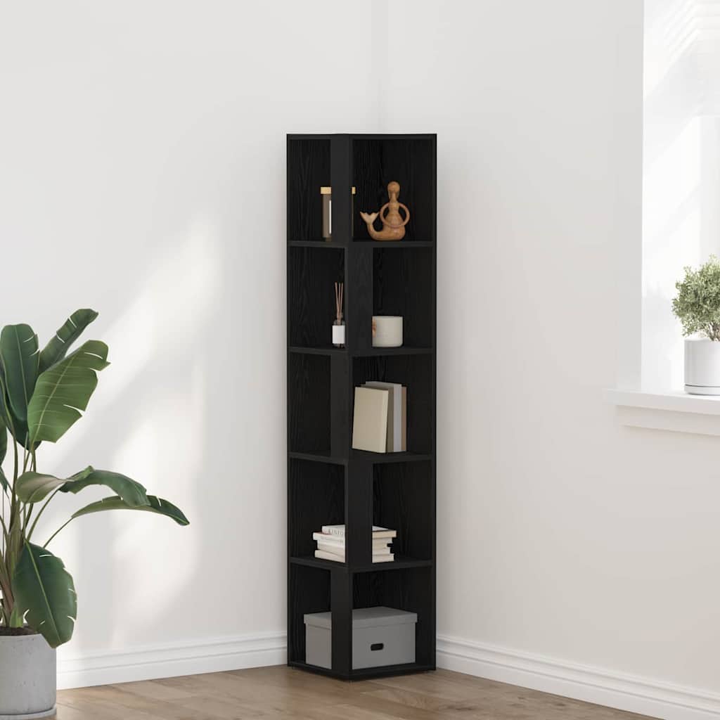 Eckregale 33 x 33 x 164,5 cm Holzwerkstoff Schwarz Eichen-Optik