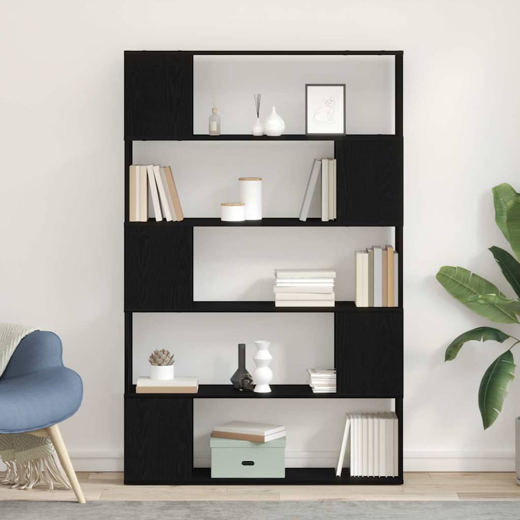 TV-Schrankset 100 x 24 x 155 cm Schwarz Eichen-Optik