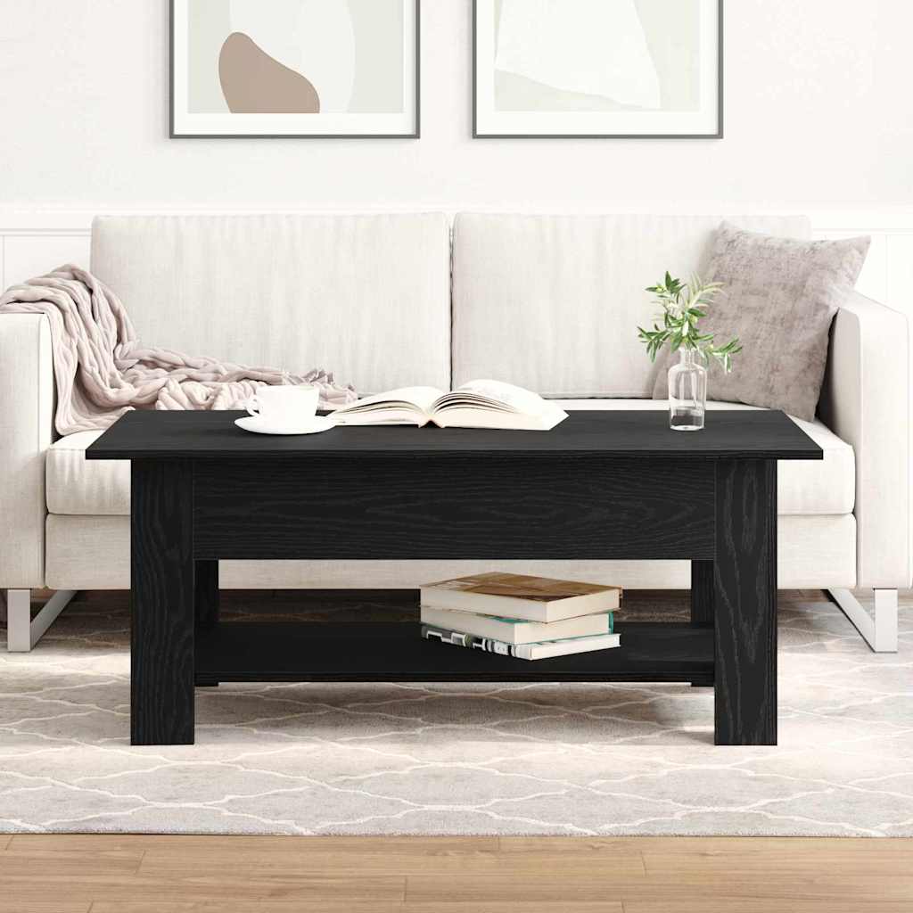 Couchtisch Schwarz Eichen-Optik 102 x 55 x 42 cm Holzwerkstoff