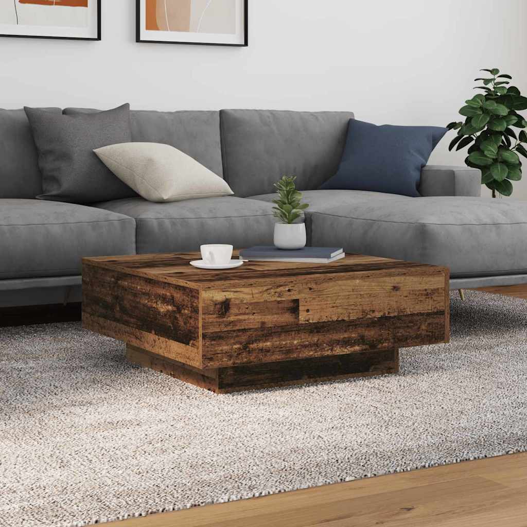 Altes Holz und Blau 80 x 80 x 31 cm Holzwerkstoff