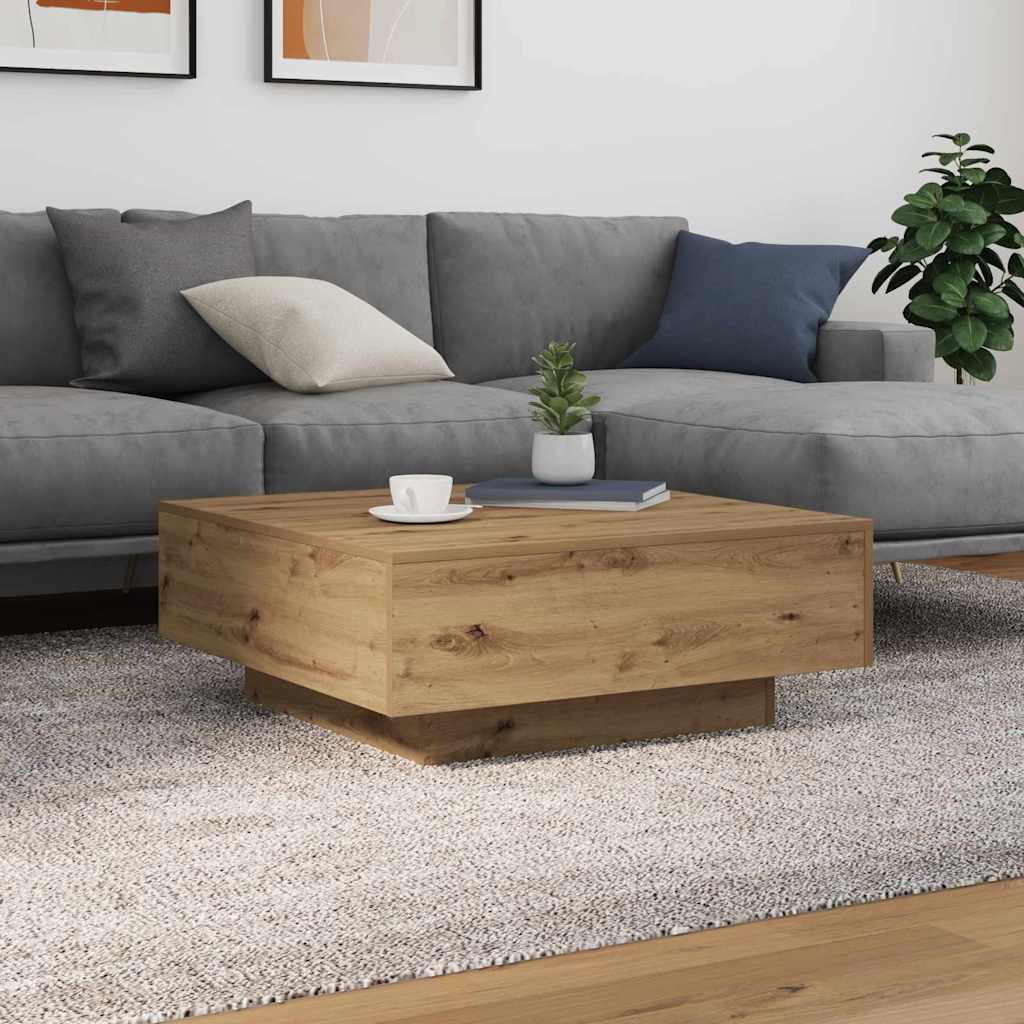 Artisan-Eiche 80 x 80 x 31 cm Holzwerkstoff