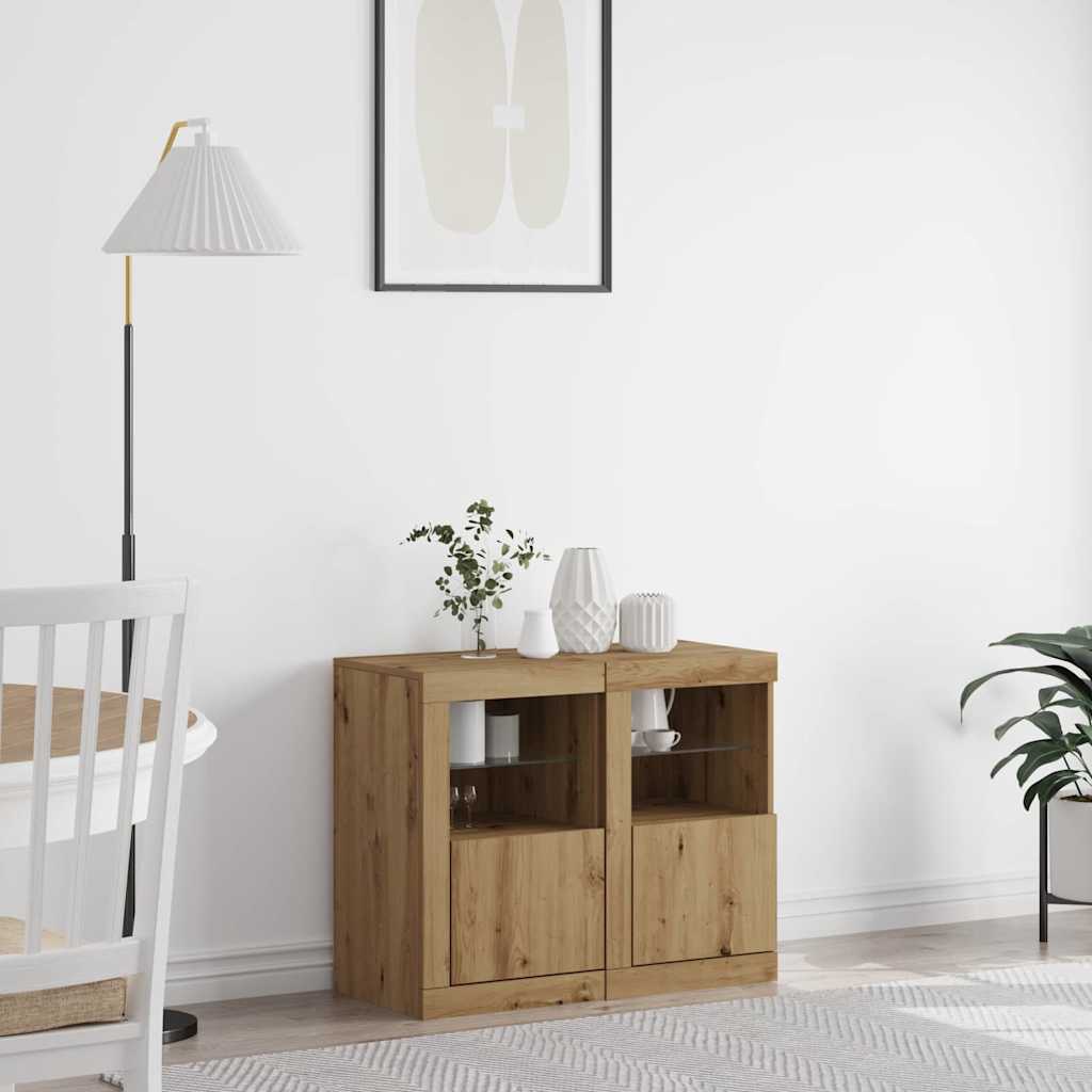 LED-Sideboard 2 stk. 41 x 37 x 67 cm Holzwerkstoff