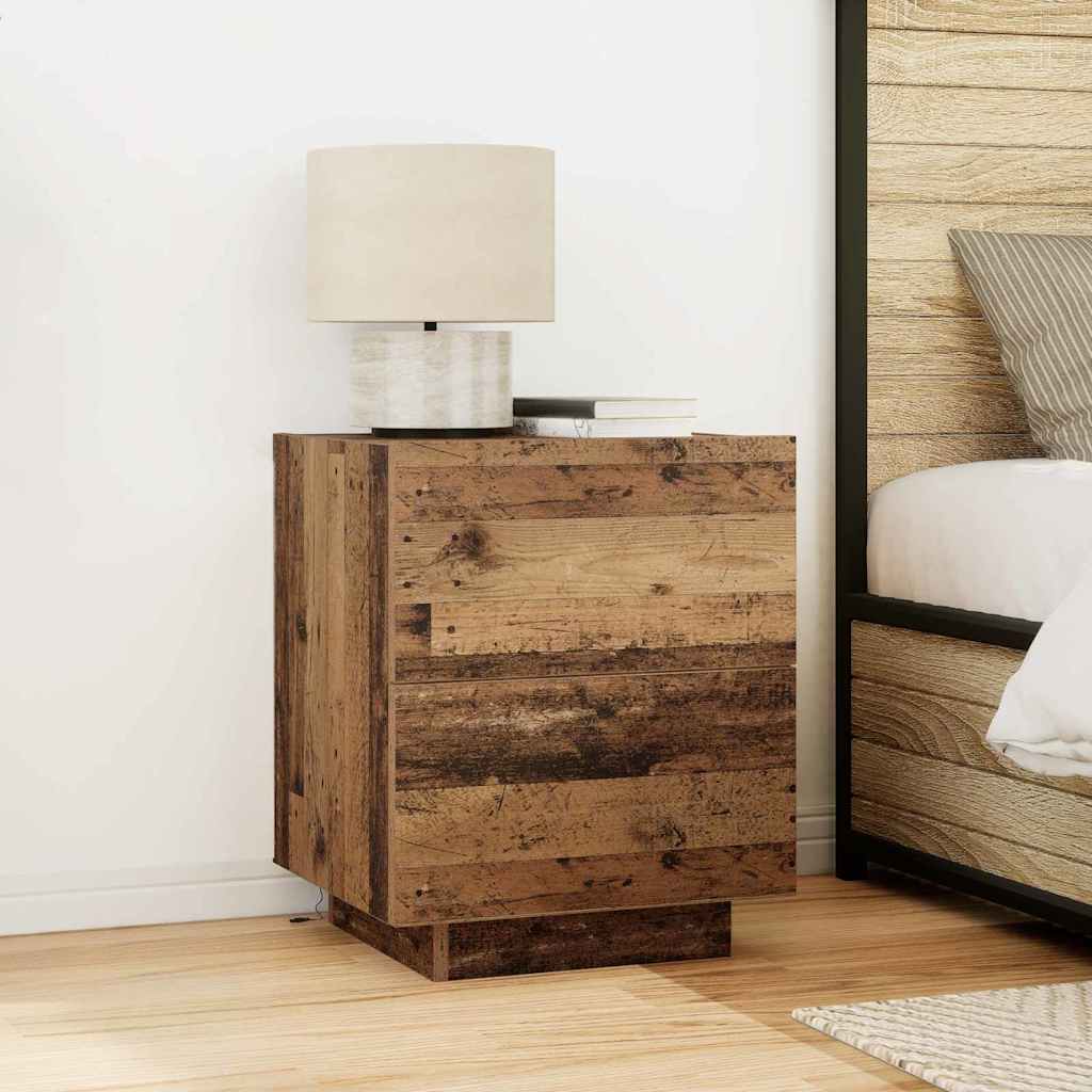 Nachttisch 2 Stk. Altholz 45 x 40 x 55 cm Holzwerkstoff