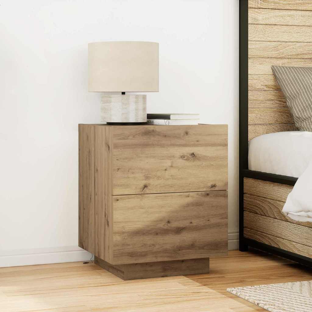 Nachttisch 2 Stk. Artisan-Eiche 45 x 40 x 55 cm Holzwerkstoff