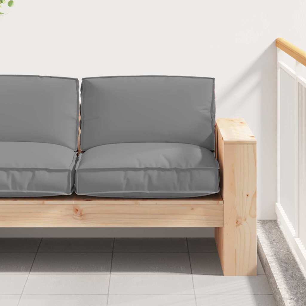 Kissen Oxford-Stoff Grau 80 x 80 x 12 cm