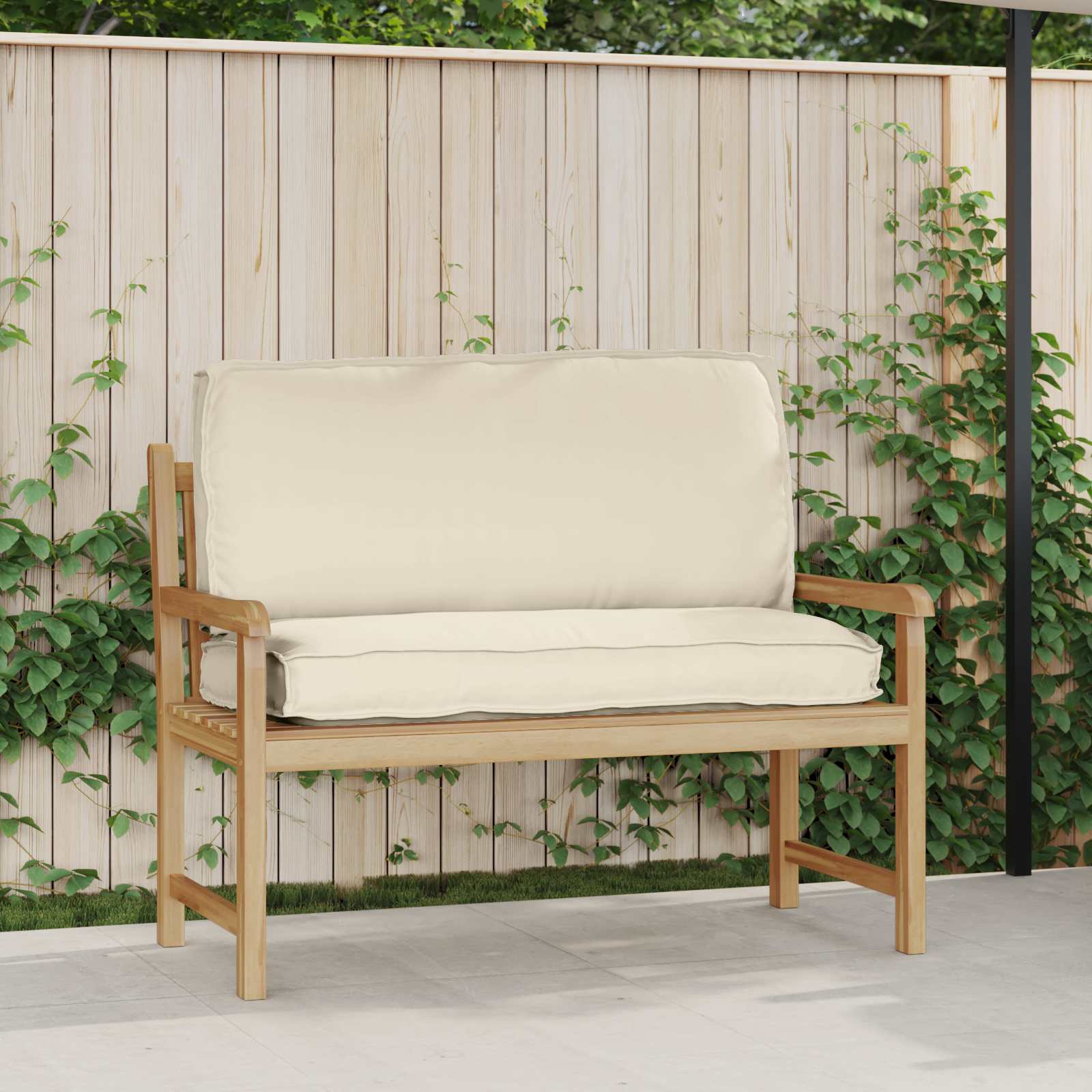 Kissen Oxford-Stoff Creme 120 x 50 x 12 cm