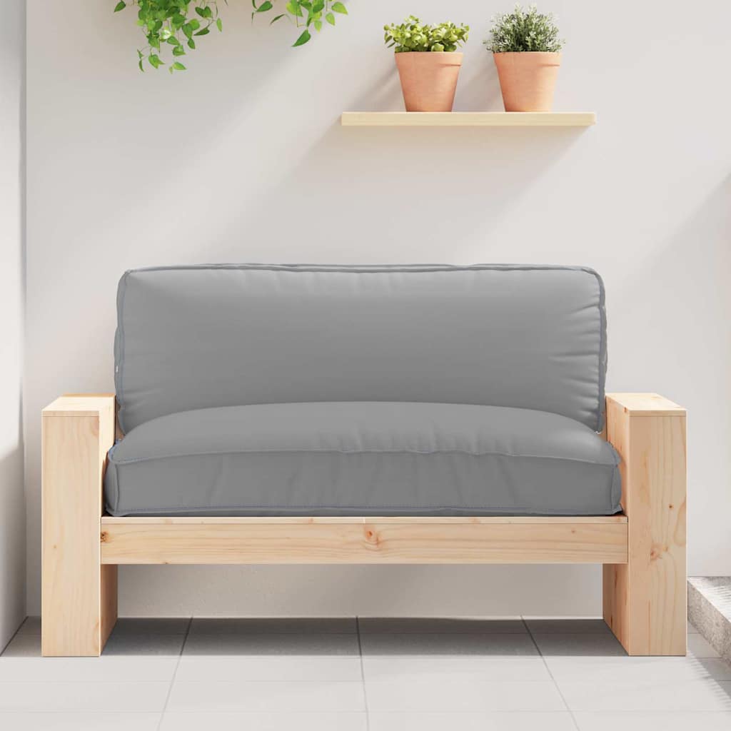 Kissen Oxford-Stoff Grau 120 x 80 x 12 cm