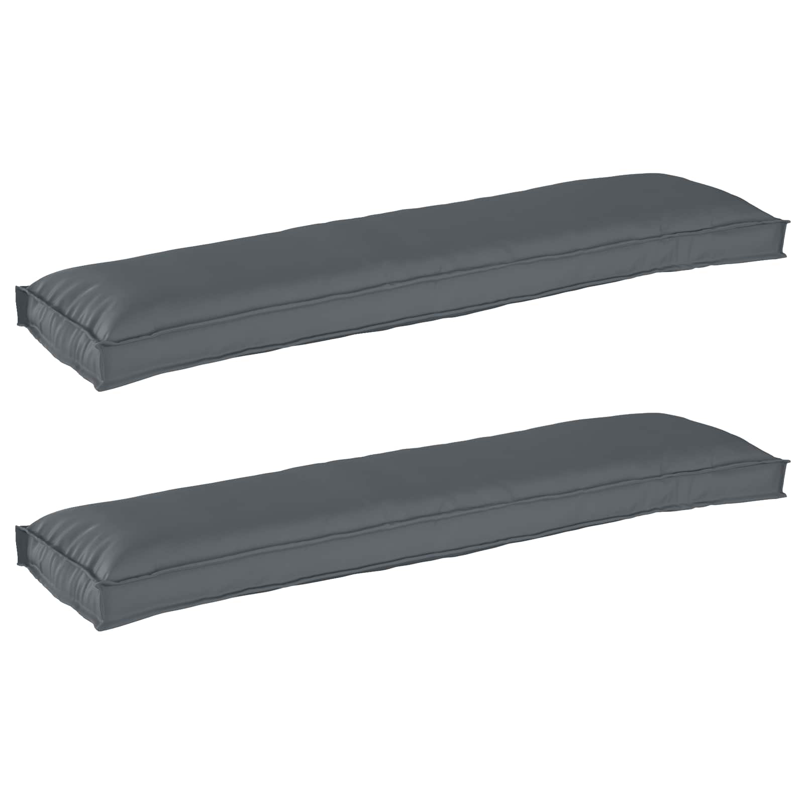 Palettenkissenset 2 stk. Oxford-Stoff Anthrazit 150 x 40 x 8 cm