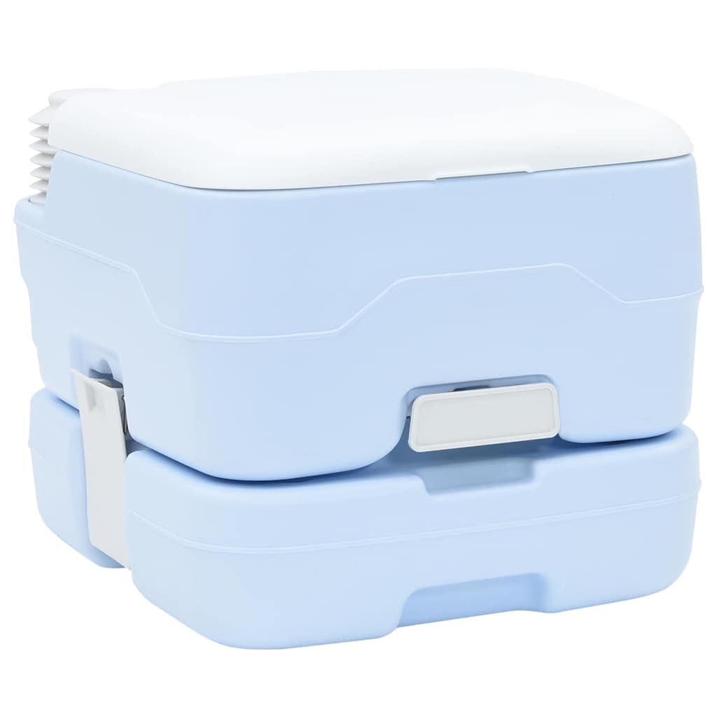 Camping-Toilette Helles Blau und Weiß 41,5 x 36,5 x 30 cm