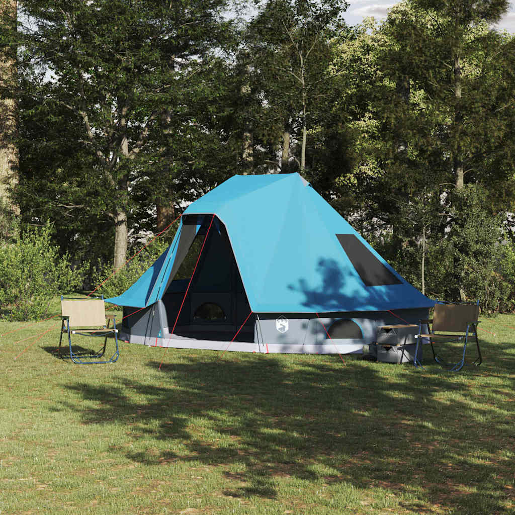 Tipi Zelt 6 Personen Blau Taft