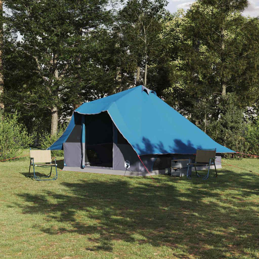 Tipi Zelt 8 Personen Blau Taft