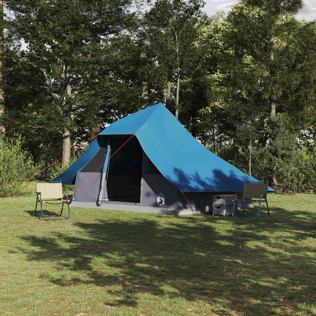 Tipi Zelt 10 Personen Blau Taft