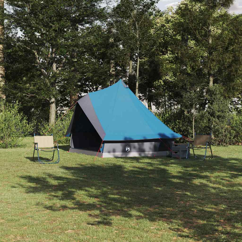 Tipi Zelt 8 Personen Blau Taft