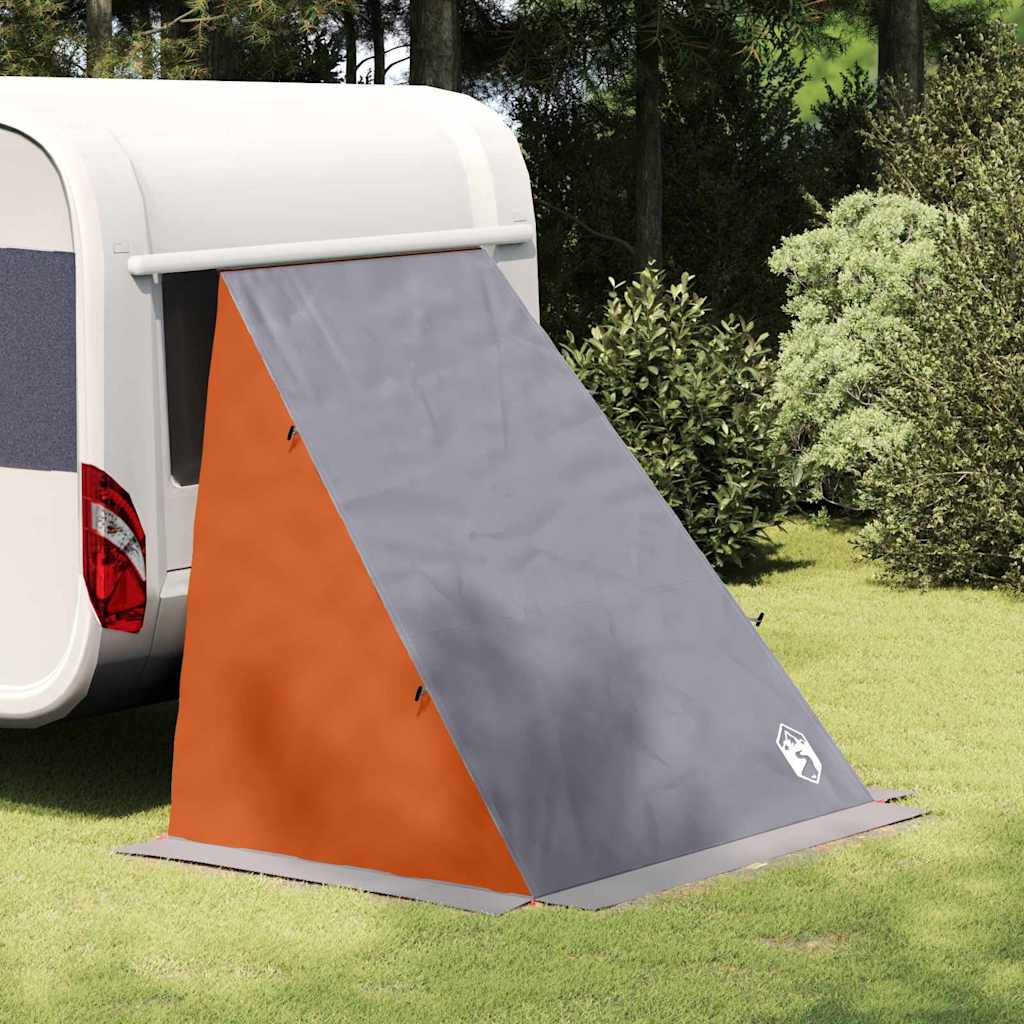 Heckklappenzelt 190 x 150 x 185 cm Grau und Orange Taft