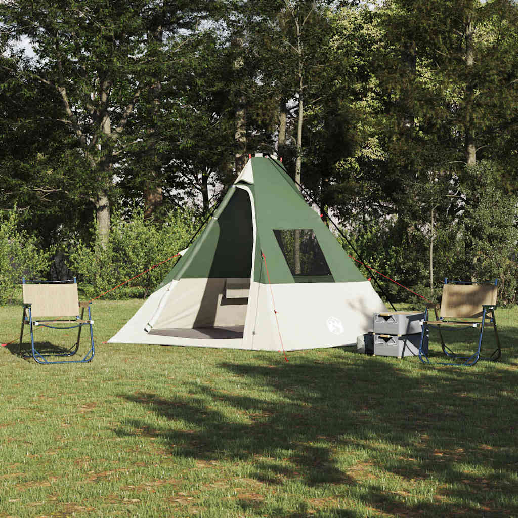 Tipi Zelt 6 Personen Wasserdicht Grün Taft