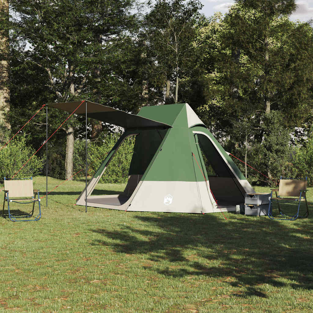 Campingzelt 10 Personen Wasserdicht Grün Taft