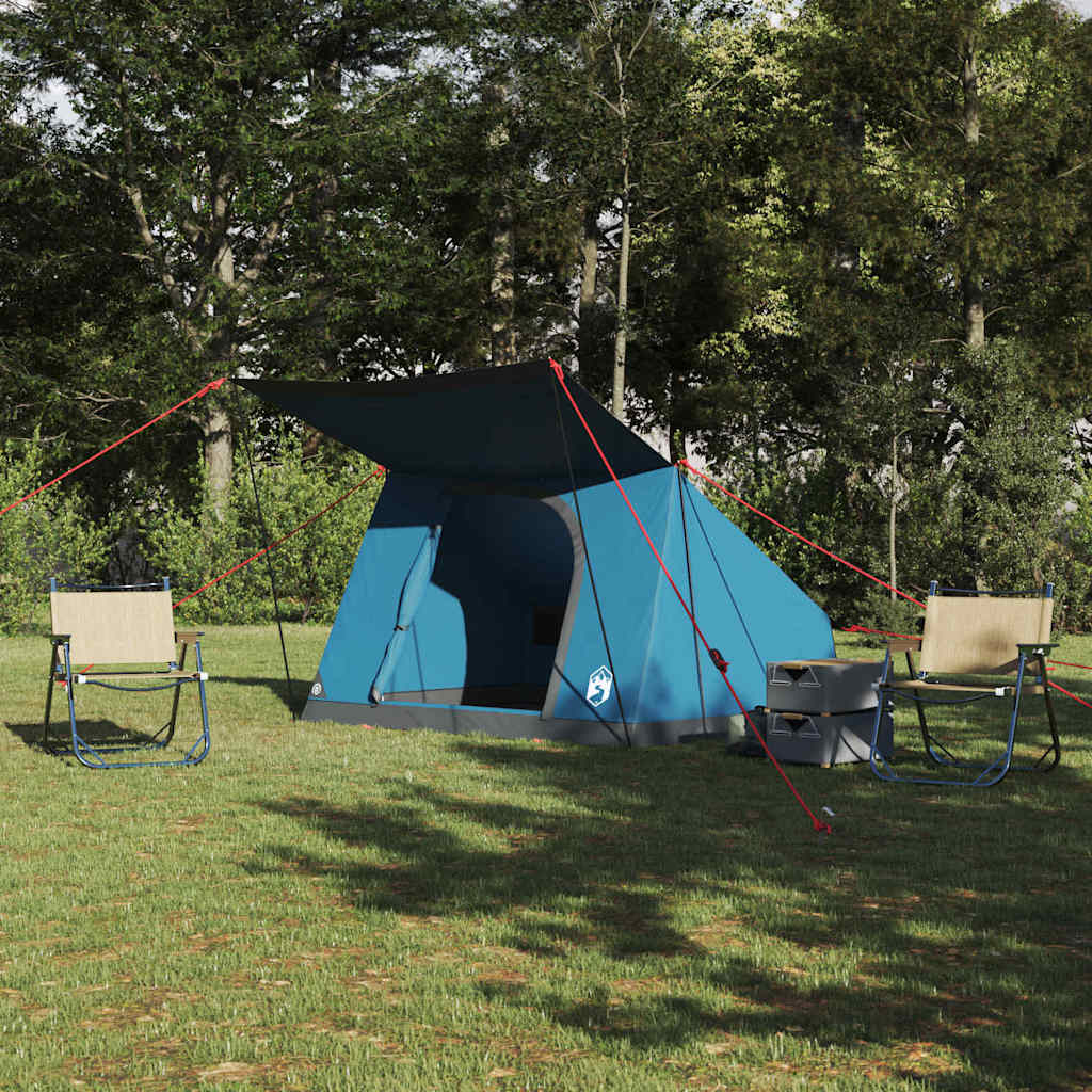 Campingzelt 2 Personen Wasserdicht Blau Taft