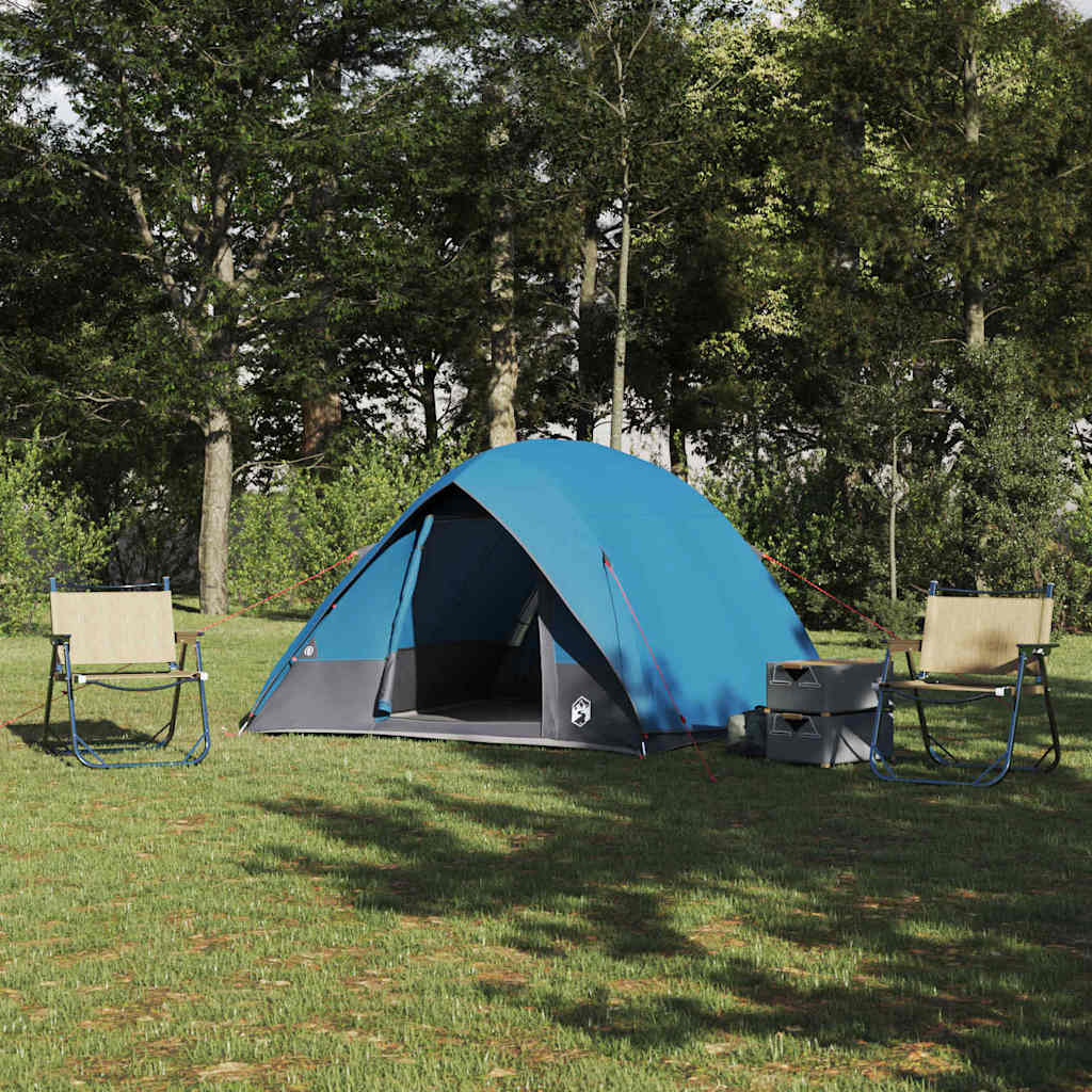 Campingzelt 2 Personen Wasserdicht Blau Taft