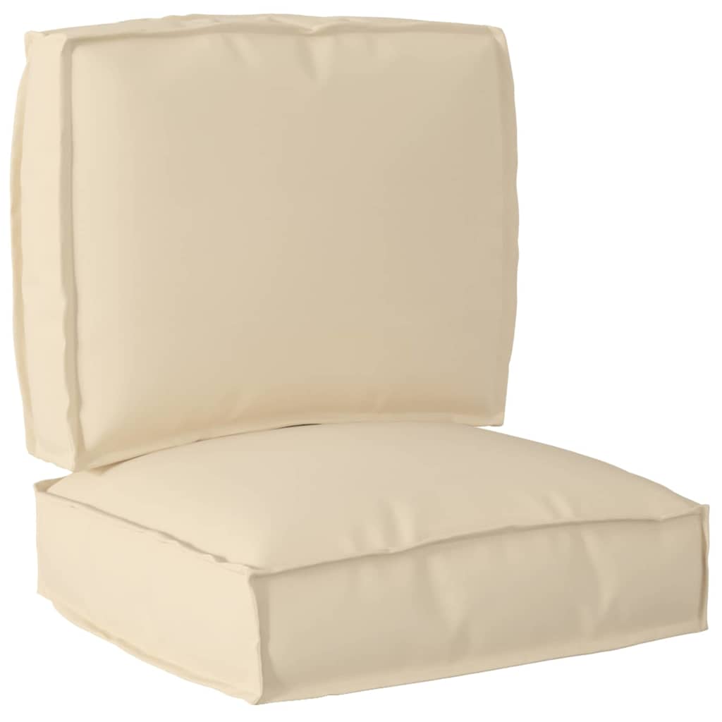 Palettenkissenset Oxford-Stoff Beige 50 x 50 x 12 cm