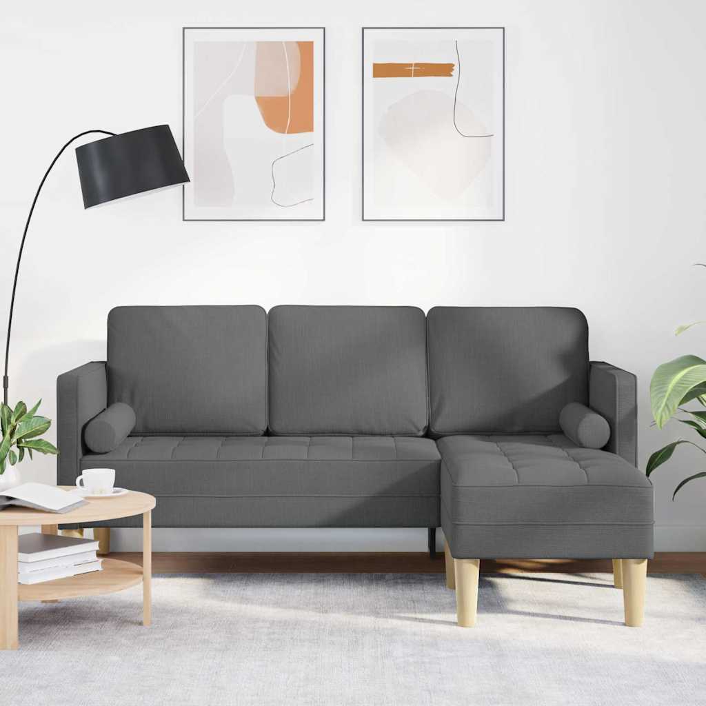 Sofa Set Dunkelgrau 173 x 131 x 67 cm Polyester