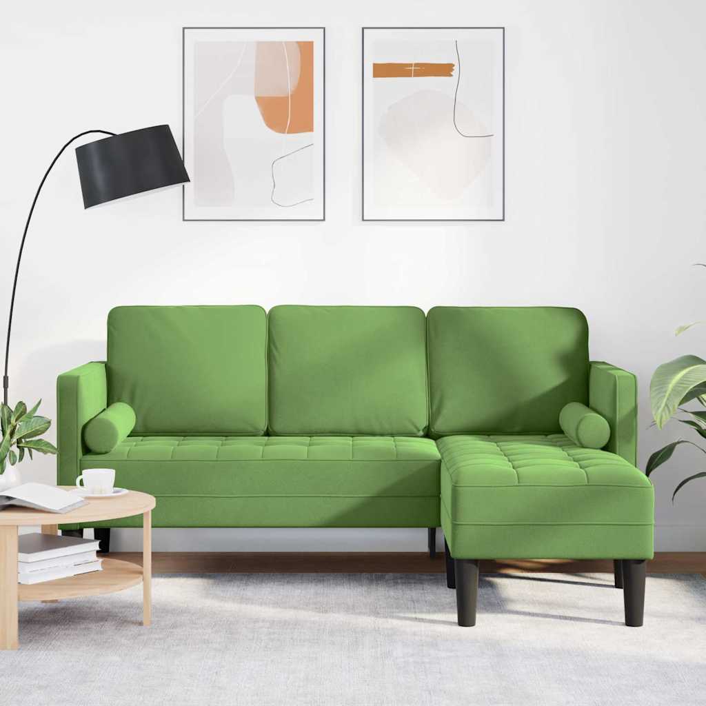 Sofa Set mit Kissen Hellgrün Polyester