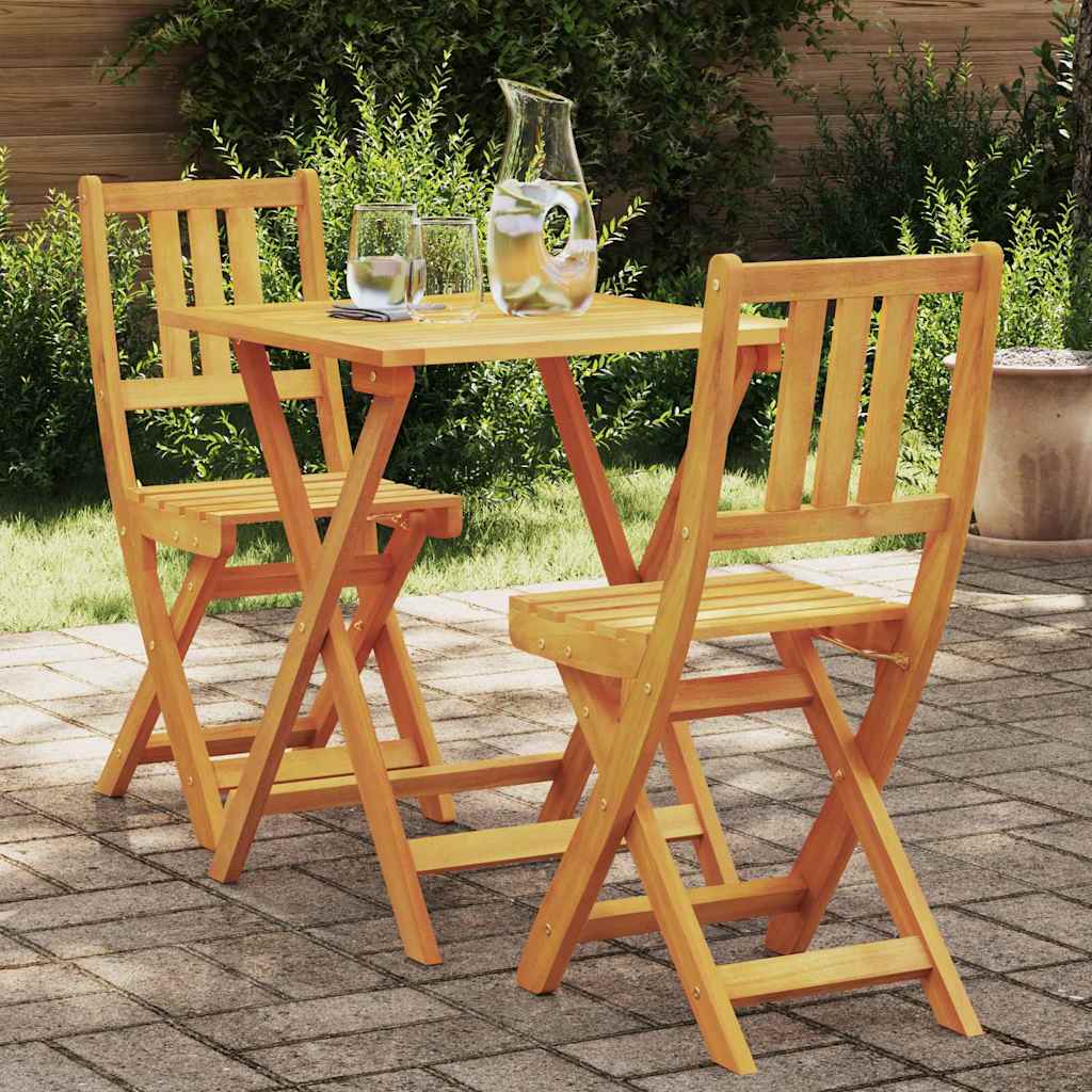 Bistrogarnitur 3 stk. Öl-Natur Massivholz Akazie