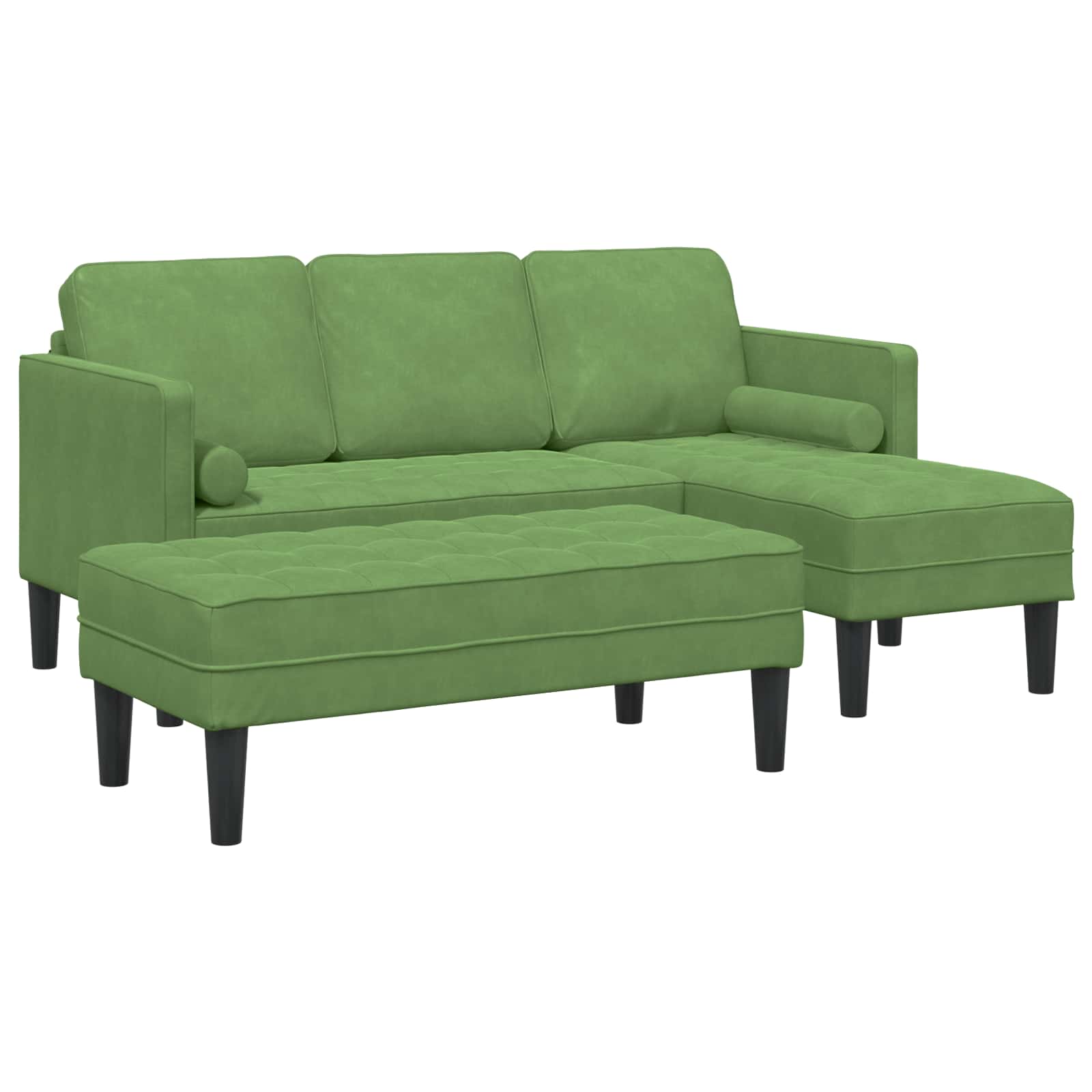 Sofa Set 2 stk. Hellgrün Polyester