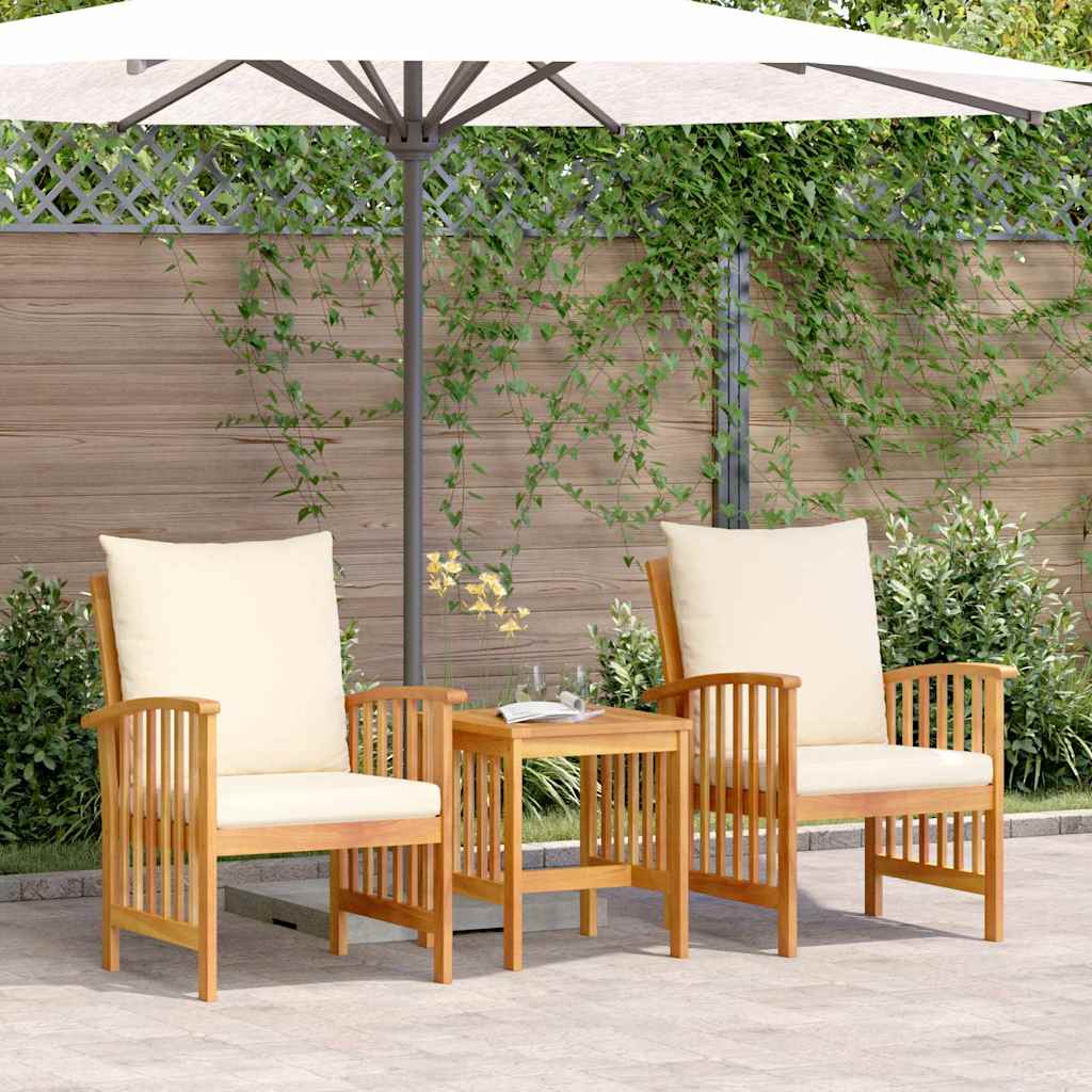 Gartensofa-set 3 stk. Öl-Natur Massivholz Akazie