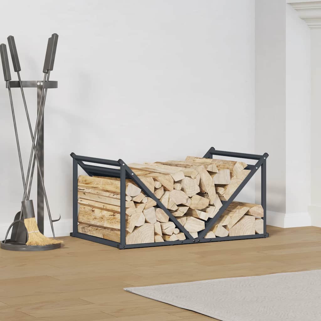 Brennholzregal Anthrazit 70x43x34,5 cm Kaltgewalzter Stahl