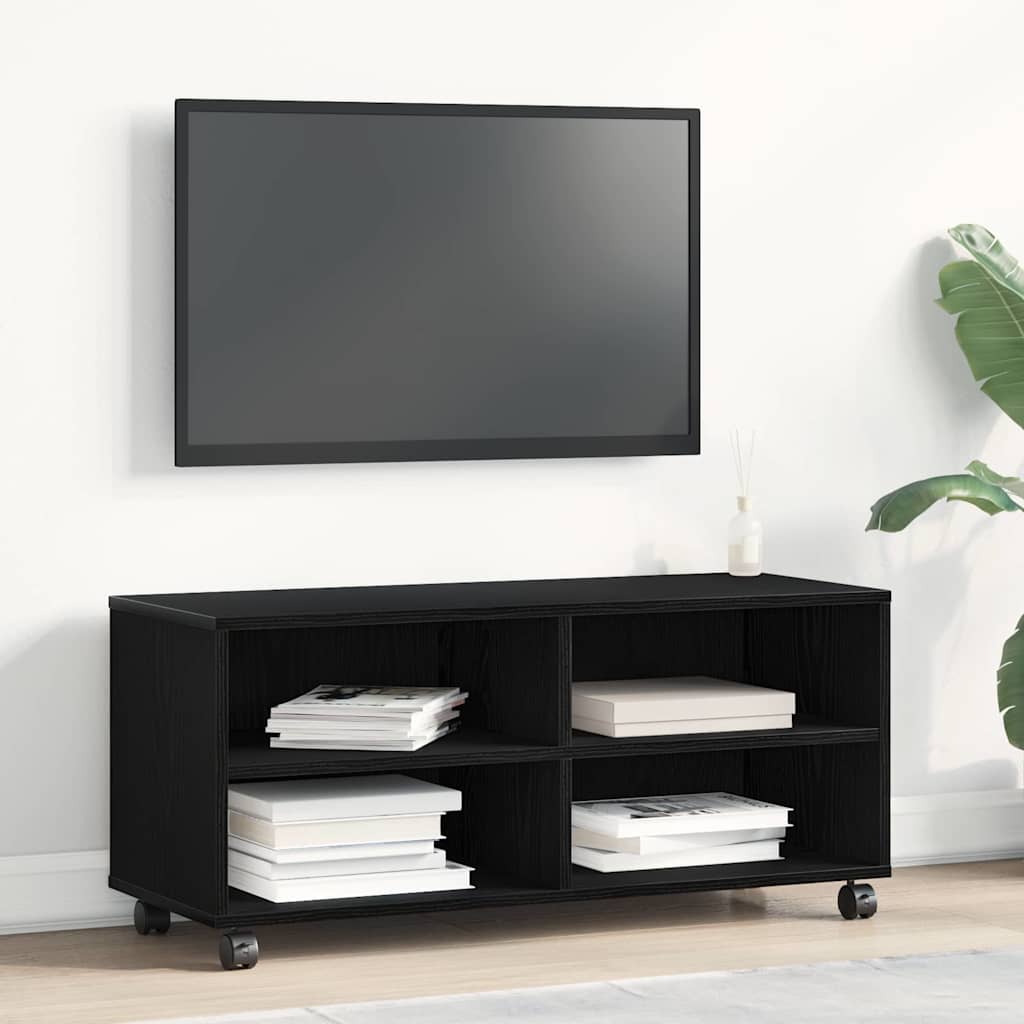 TV-Schränk 90 x 35 x 40,5 cm Schwarz Holzwerkstoff