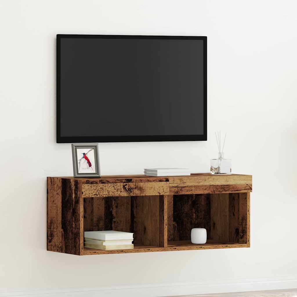 TV-Schrankset 80 x 30 x 30 cm Altholz Holzwerkstoff