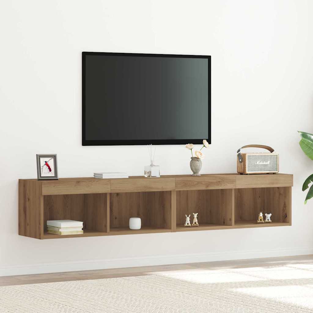 TV-Schrankset 2 stk. Artisan-Eiche Holzwerkstoff