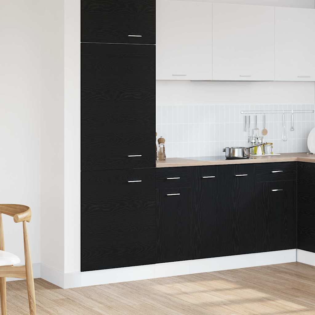 Hängeschrank Schwarz Eichen-Optik 30 x 46 x 81,5 cm