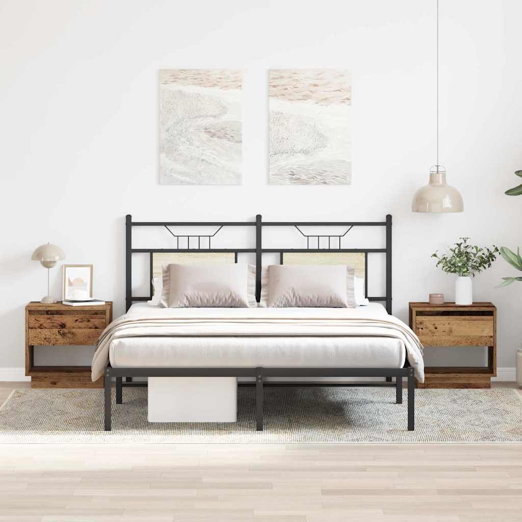 Nachttisch 2 Stk. Altholz 45 x 34 x 44 cm Holzwerkstoff