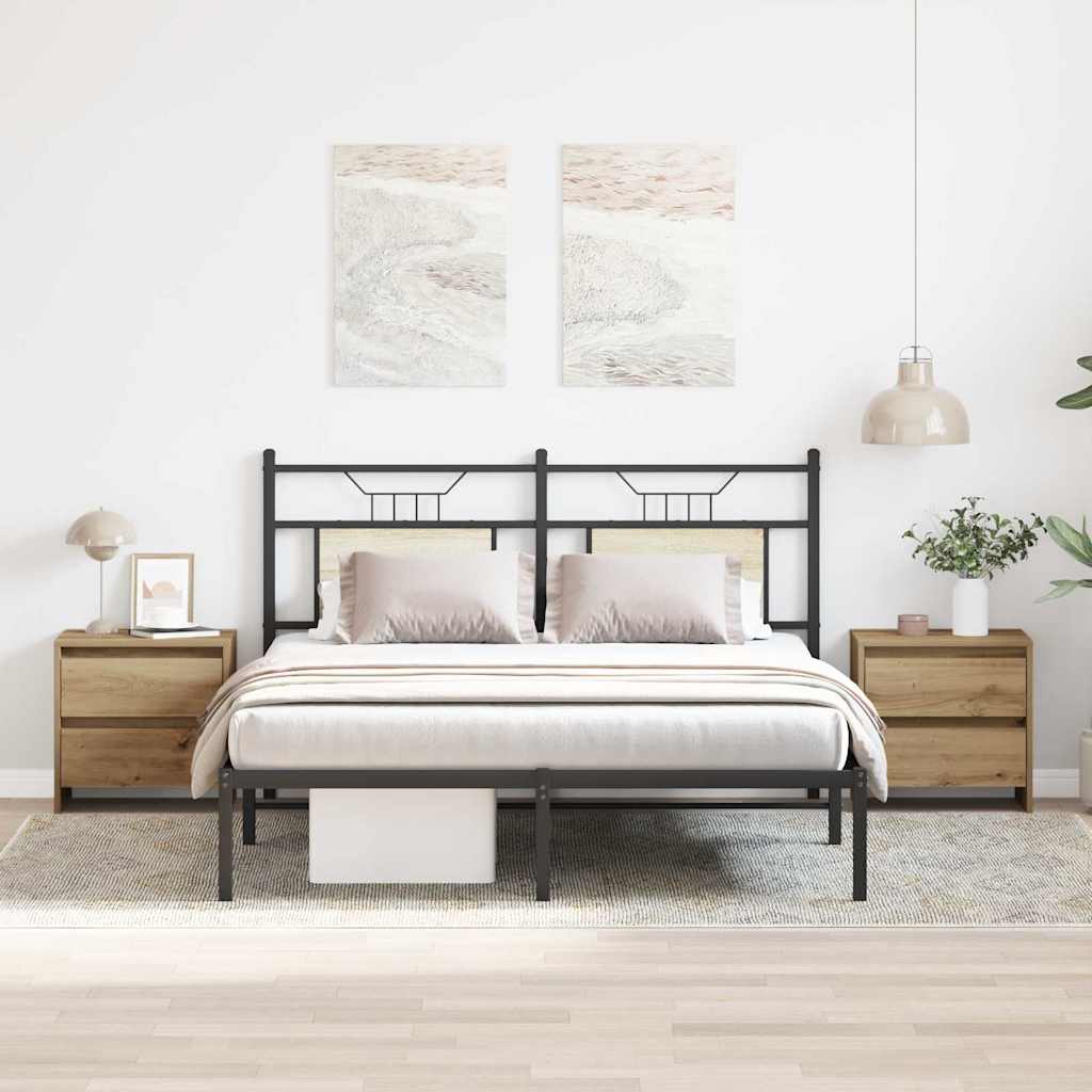Nachttisch 2 Stk. Artisan-Eiche 45 x 34 x 44,5 cm Holzwerkstoff