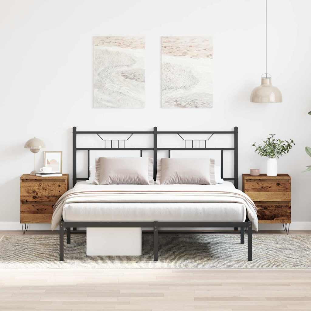 Nachttisch 2 stk. Altholz 40 x 35 x 50 cm Holzwerkstoff