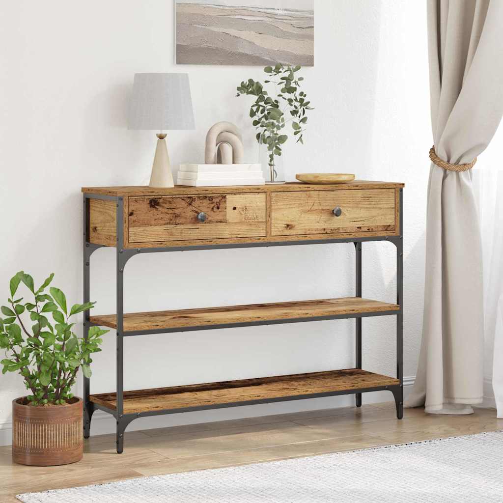 Konsolentisch Altholz 100 x 25 x 75 cm Holzwerkstoff