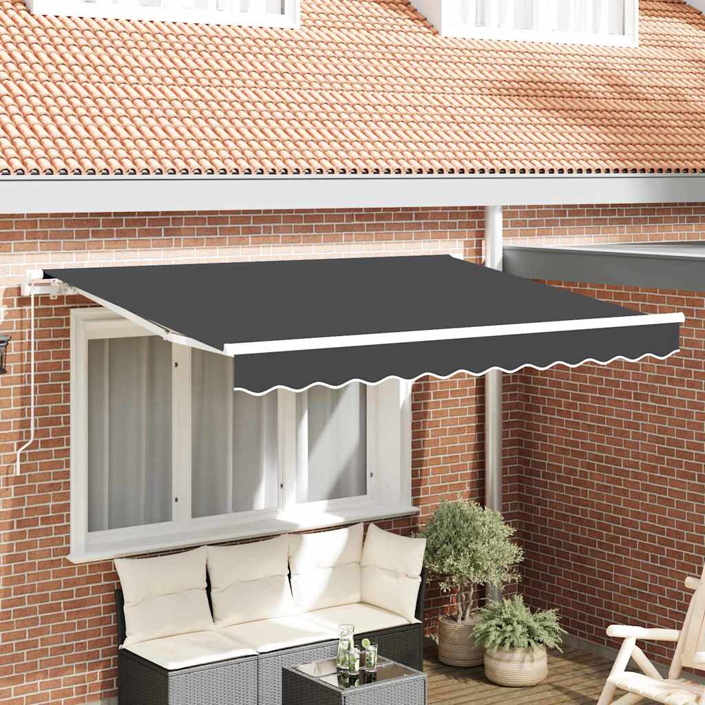 Ausziehbare Markise Anthrazit 300 x 200 cm Stoff