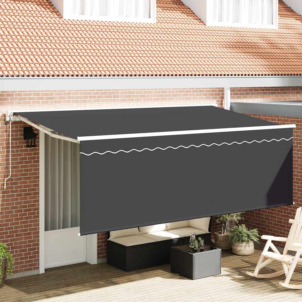 Ausziehbare Markise Anthrazit 350 x 200 cm