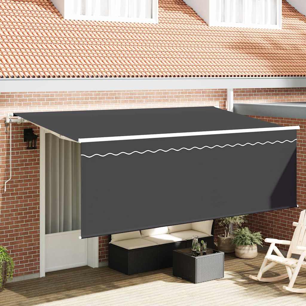 Ausziehbare Markise Anthrazit 350 x 200 cm