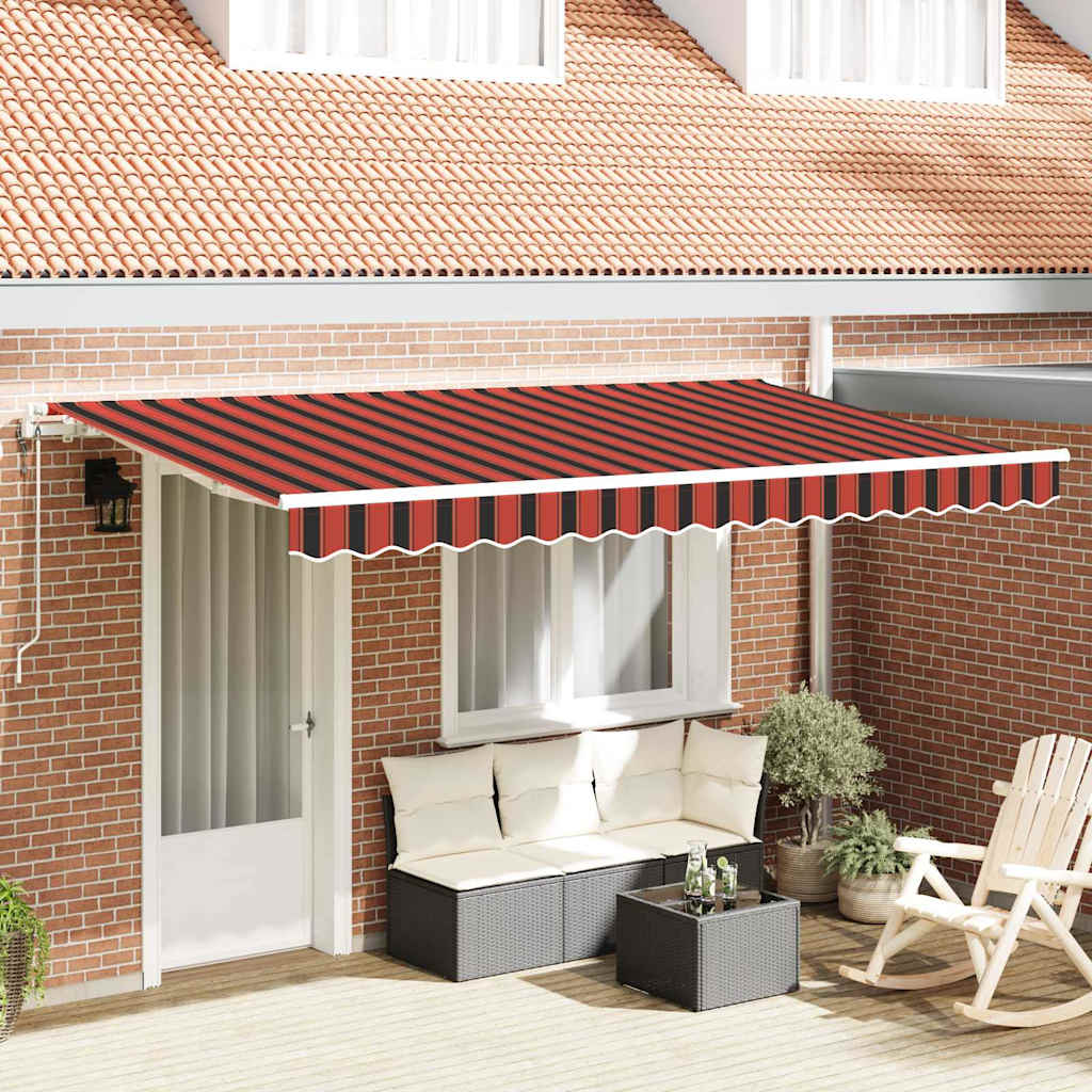 Ausziehbare Markise Orange 350 x 200 cm Stoff